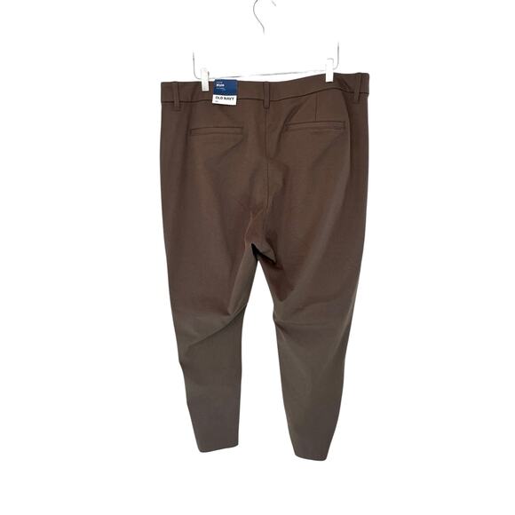 NWT Old Navy Plus Brown Career Work High Rise Split Hem Pixie Pants Size 20 - Picture 10 of 14